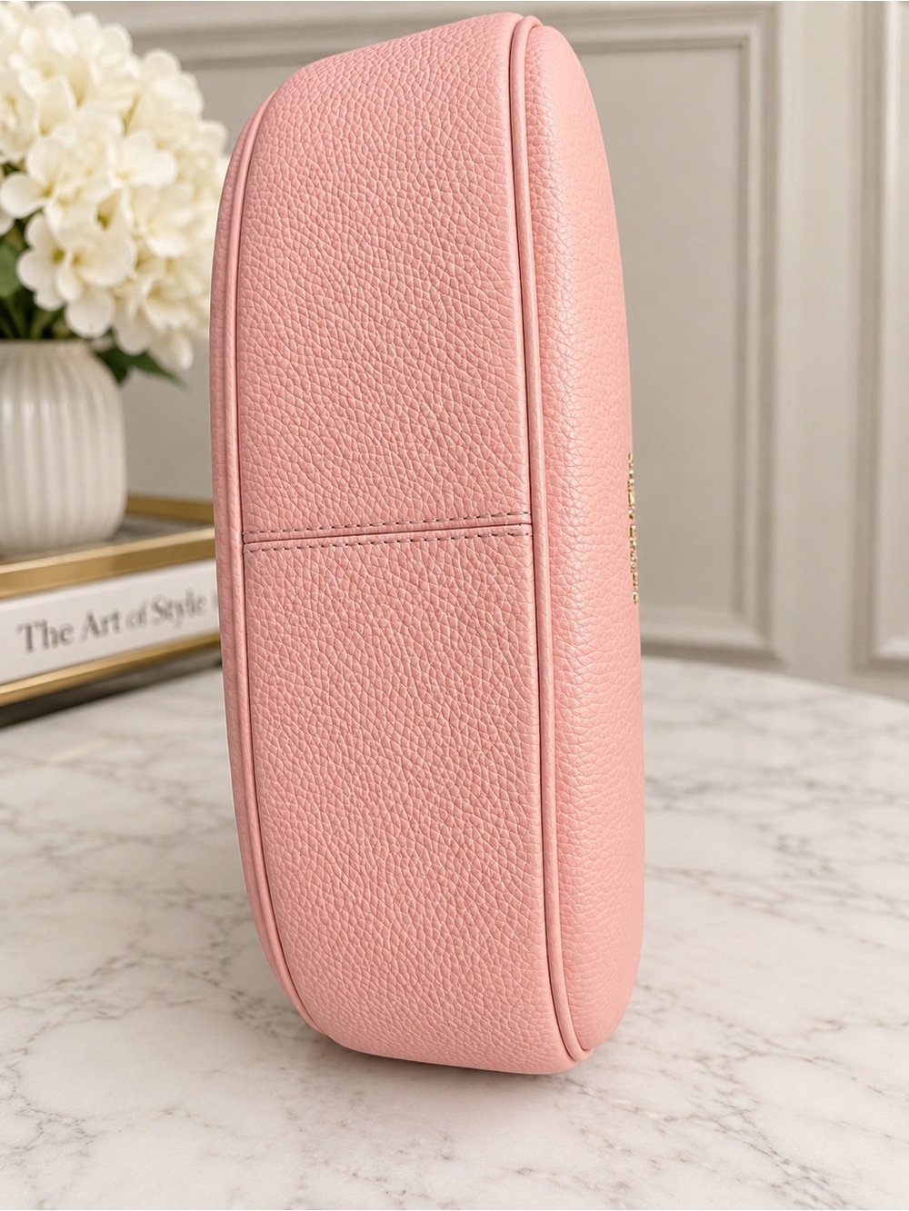 Kate Spade Pink Pebbled Leather Shoulder Bag Hobo Purse w/ Dust Bag & Strap - Picture 7 of 8